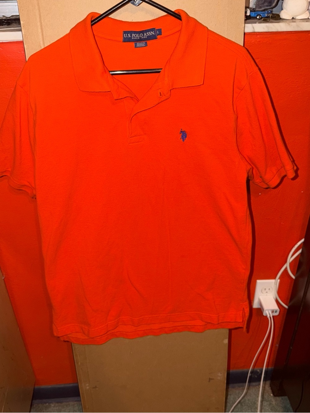 U.S. Polo Assn. Men's Orange Polo Shirt